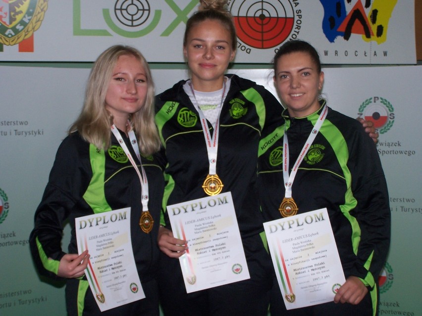 Strzelectwo sportowe. Wrońska, Pełka i Baranowski obroniły tytuł mistrzyń Polski. To już setny medal Lidera Amicus