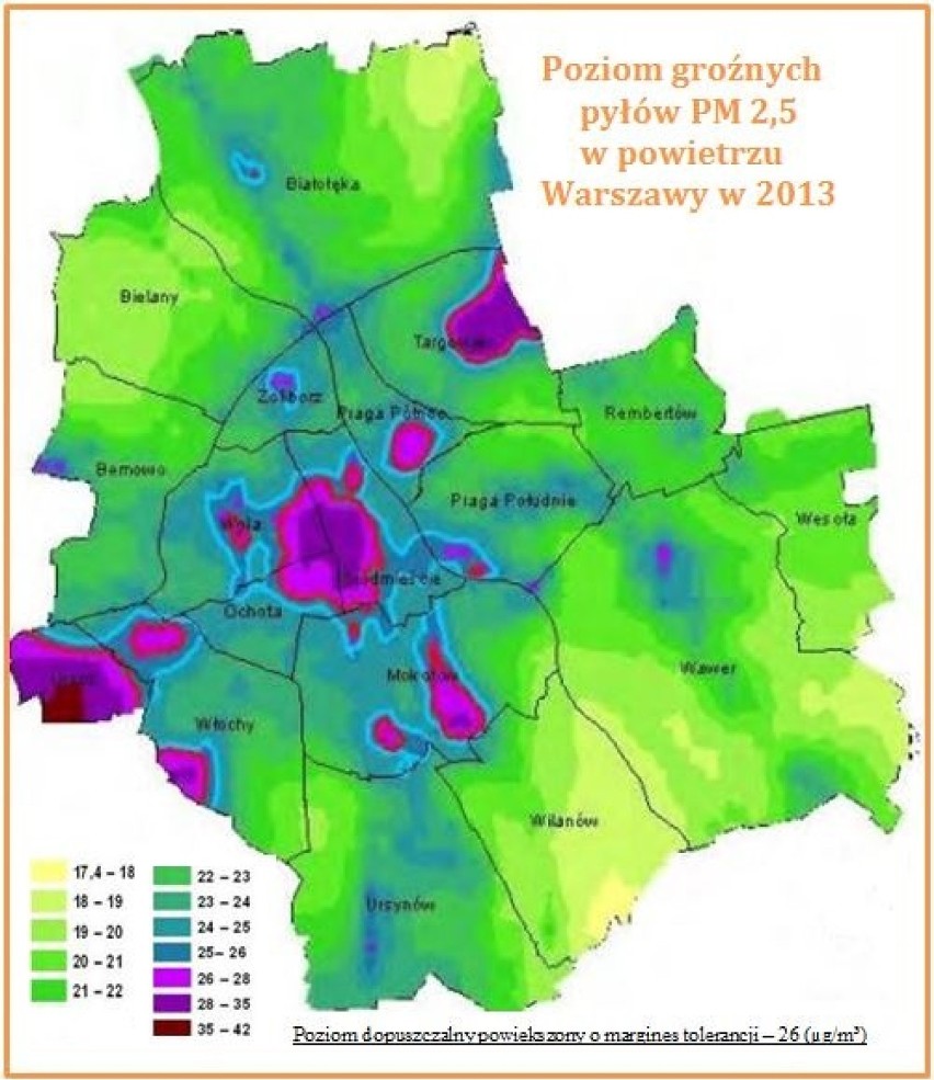 Gdzie powietrze truje w Warszawie?
