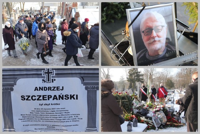 Pogrzeb Andrzeja Szczepańskiego, zasłużonego przewodnika i działacza związanego z turystyką krajoznawczą i muzealnictwem we Włocławku. Miał 74 lata.