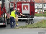 Zderzenie traktora i rowerzystki na skrzyżowaniu w Opolu. 28-latka trafiła do szpitala
