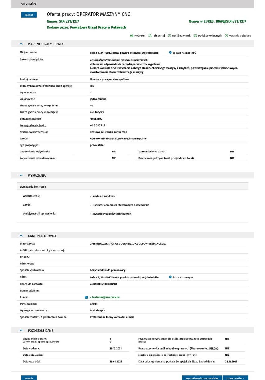 Oferty pracy w powiecie puławskim. Gdzie zarobisz powyżej 3 tys. zł? Sprawdź