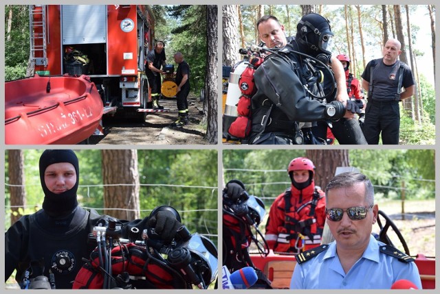 Straż pożarna we Włocławku prezentuje sprzęt do działań ratowniczych.