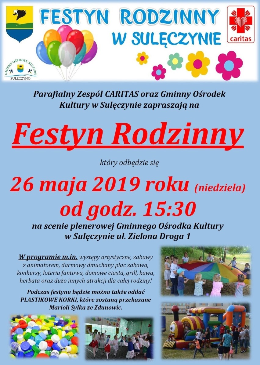 26 maja 2019 r.
Festyn Rodzinny w Sulęczynie
Sulęczyno,...