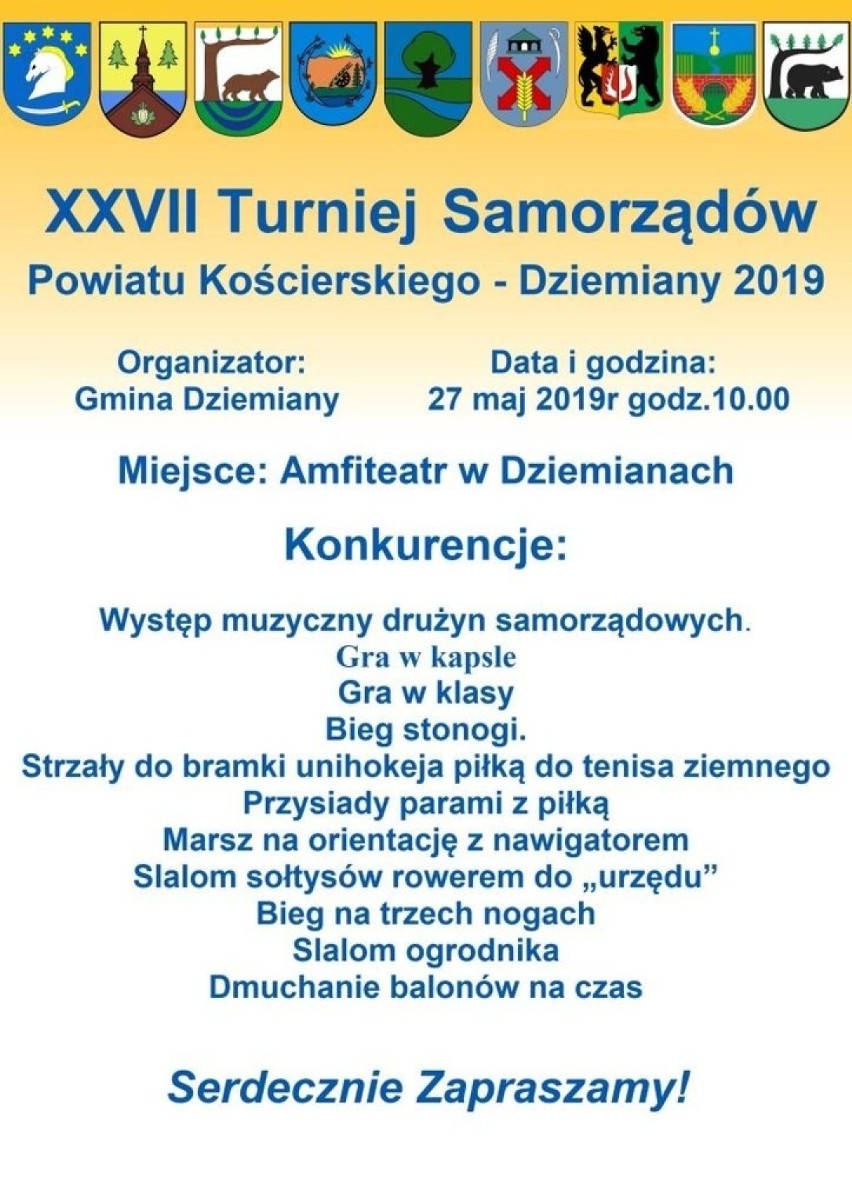 27 maja 2019 r.
XXVII Turniej Samorządów Powiatu...