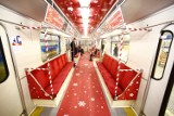 Tak wygląda świąteczne metro! Wiemy, kiedy możesz się nim przejechać [ZDJĘCIA,WIDEO]
