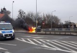 Radom. Pożar samochodu u zbiegu ulic Wojska Polskiego i Lubelskiej