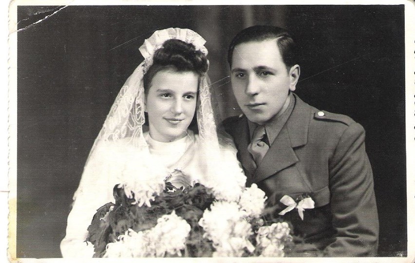 Walenty Kosmalski z żoną Marią Kosmalską z d. Rosik 1947 r.
