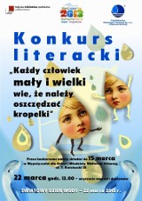 Dąbrowa Górnicza: &quot;Każdy człowiek mały i wielki wie, że należy oszczędzać kropelki&quot;. Konkurs w MBP