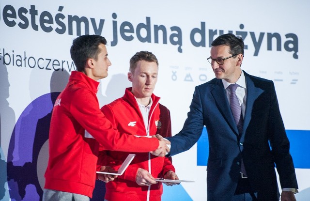 Premier Mateusz Morawiecki, wziął udział w uroczystości ślubowania polskich olimpijczyków