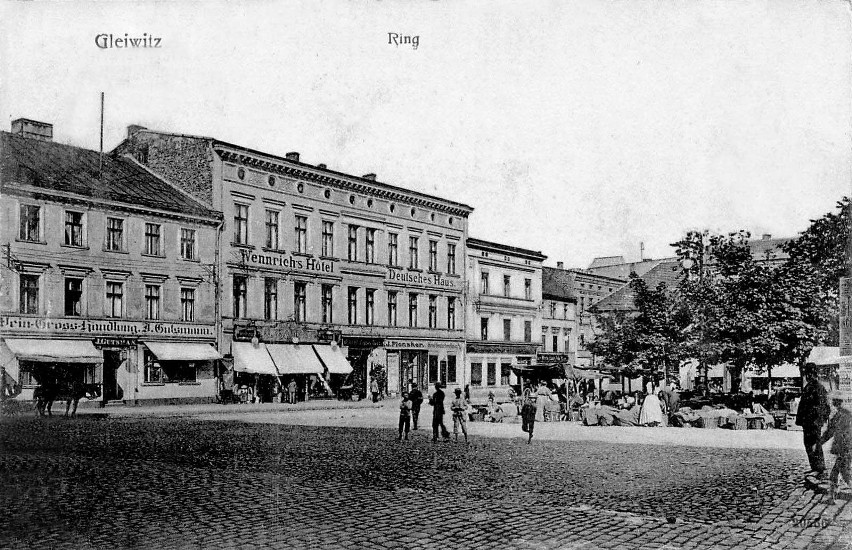 Tak zmieniał się przez lata Rynek w Gliwicach - ok. 1910 r....