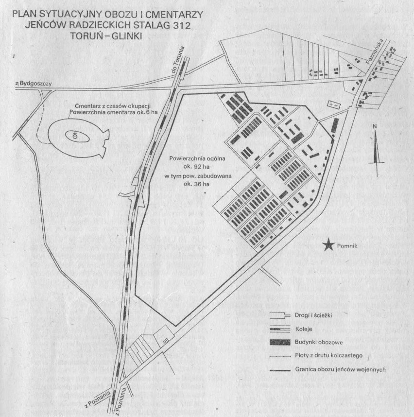 Plan obozu opracowany pod koniec lat 70., opublikowany w:...