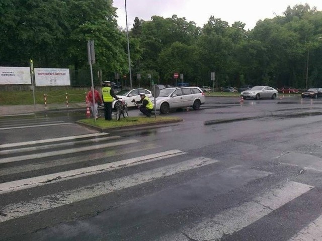 Policja zabezpieczyła miejsce wypadku.