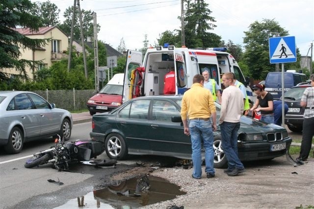 Wypadek w Małkini