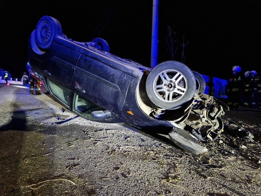 Wypadek w Lipniku na drodze powiatowej