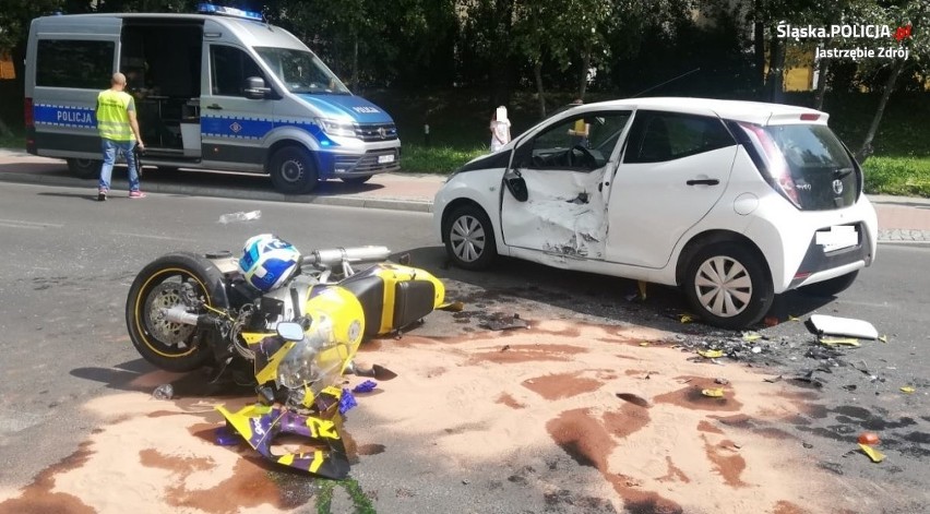 Wypadek w Jastrzębiu wyglądał bardzo poważnie.