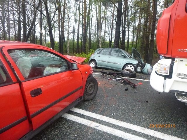 Wypadek na DK 11 między Sierakowem i Molną 29.04.2019.