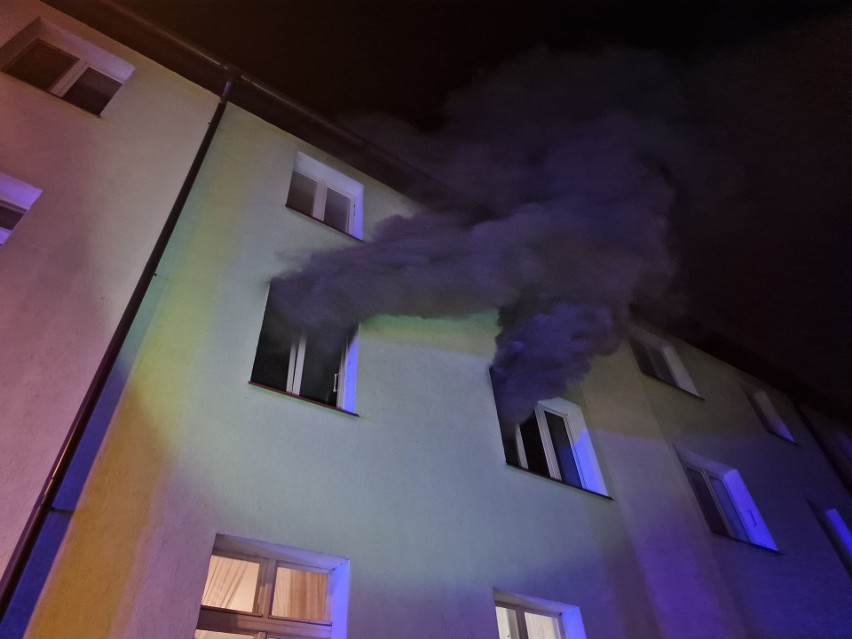 Pożar mieszkania w Białogardzie