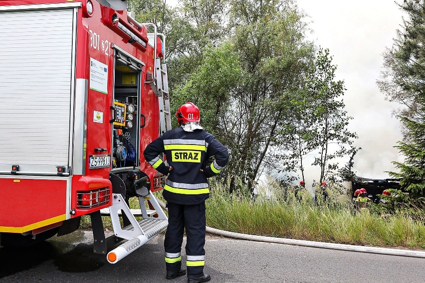 Pożar przy ul. Gdańskiej w Szczecinie