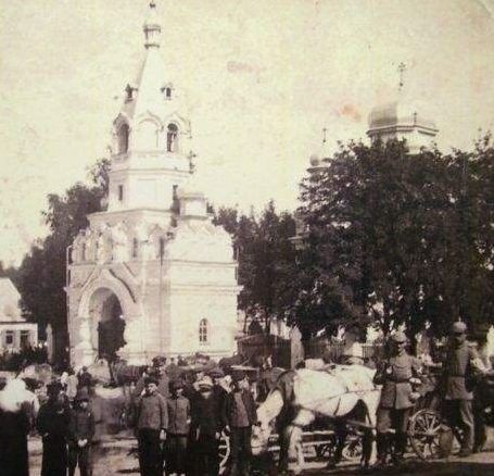 Tak wyglądała cerkiewna dzwonnica w Sokółce w czasie I wojny światowej