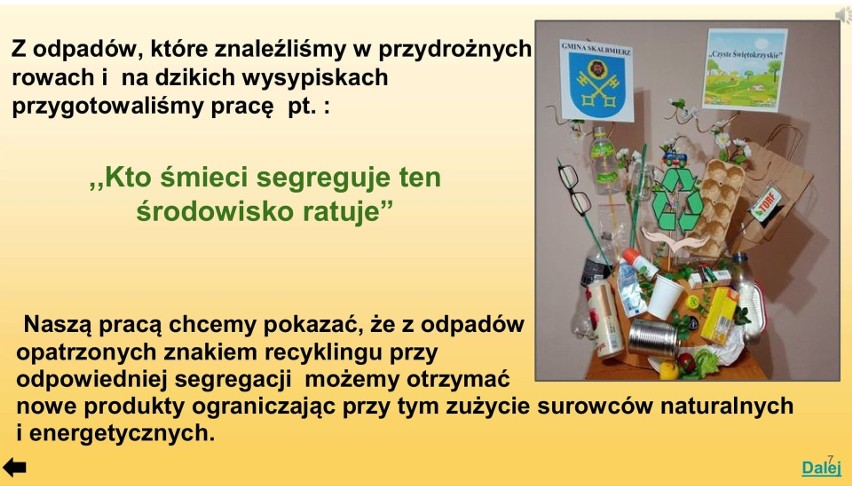 Uczniowie szkoły w Skalbmierzu błysnęli pomysłami i talentem. Przygotowali piękne prace na konkurs ekologiczny [ZDJĘCIA]