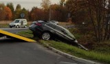 Wypadek w Radomsku. Pijany kierowca audi na A1. Nie zatrzymał się do kontroli, wjechał do rowu. Miał 2 promile!