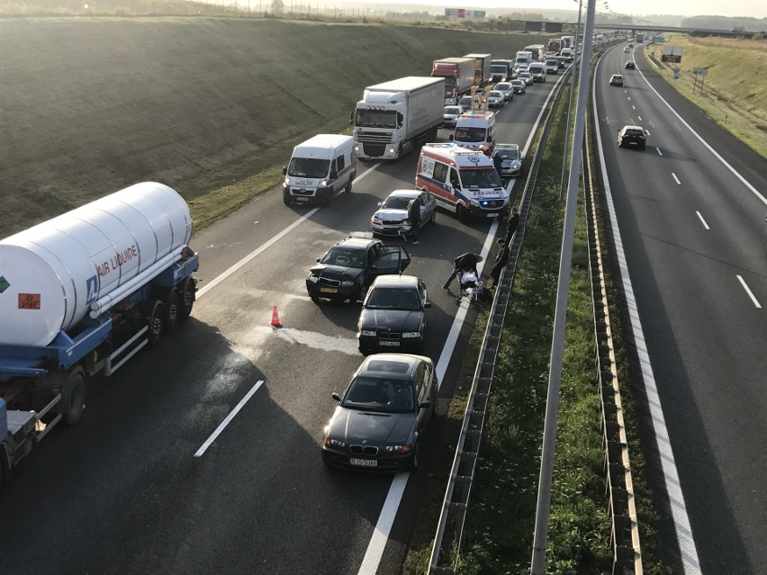 Dwie kolizje na autostradzie A4 w Chorzowie i w Gliwicach ZDJĘCIA