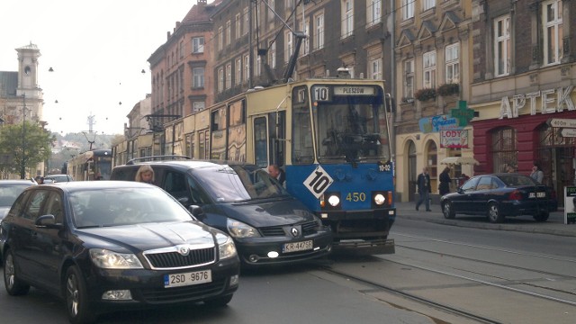 Kolizja na ul. Krakowskiej