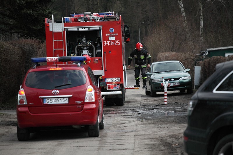 Pożar przy ul. Ogrodowej w Ustce 