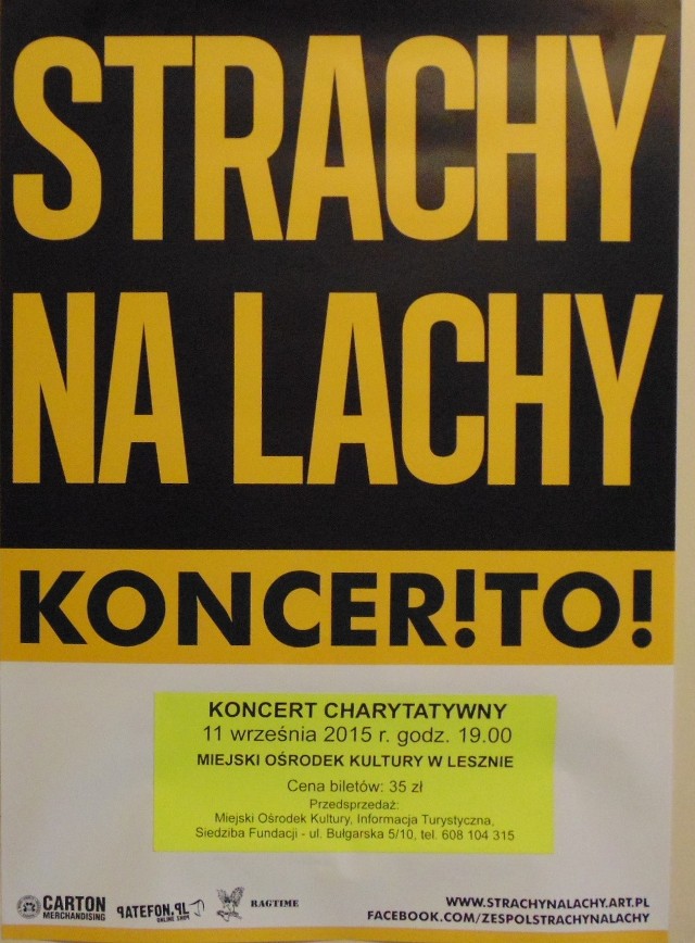 Środki z koncertu w sali Miejskiego Ośrodka Kultury w Lesznie zostaną przekazane dla dzieci z zespołem Dandy'ego-Walkera