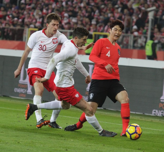Taras Romanczuk w meczu Polska - Korea Południowa