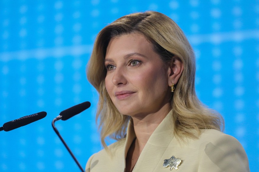 Pierwsza dama Ukrainy Ołena Zełenska podczas Warsaw Security...