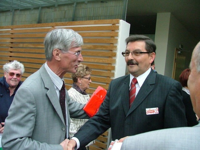 Stanisław Jałowiecki i Jan Całka, liderzy opolskiej "Solidarności".