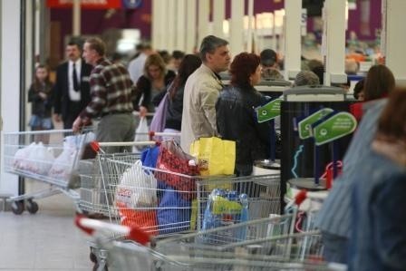 W hipermarkecie Tesco ruch był taki, jak w sobotę