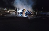 Żółtki. Pożar samochodu na S8. Spłonęło volvo (zdjęcia)