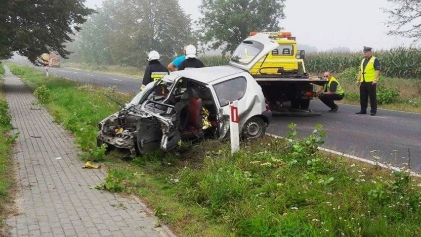 Wypadek na trasie między Łubowem a Fałkowem