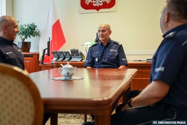 Podczas uroczystego czwartkowego spotkania w Komendzie Wojewódzkiej Policji w Kielcach