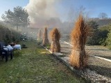 Buchcice. Strażacy walczą z pożarem domu [ZDJĘCIA]