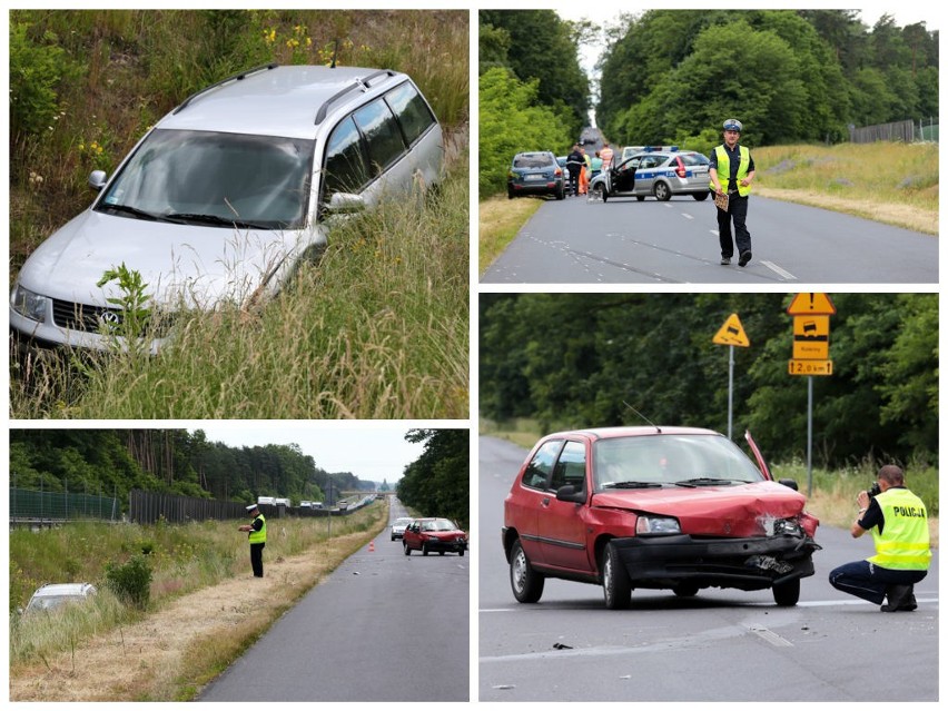 Wypadek na starej "trójce" koło Zielonej Góry. Dwie osoby ranne (zdjęcia)