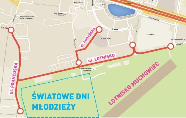 23 lipca: tymczasowa organizacja ruchu w Katowicach