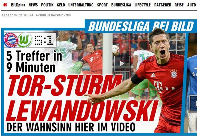 Robert Lewandowski bohaterem "sportowego" Internetu na całym świecie