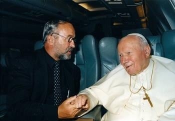 Papież Jan Paweł II i Adam Bujak
