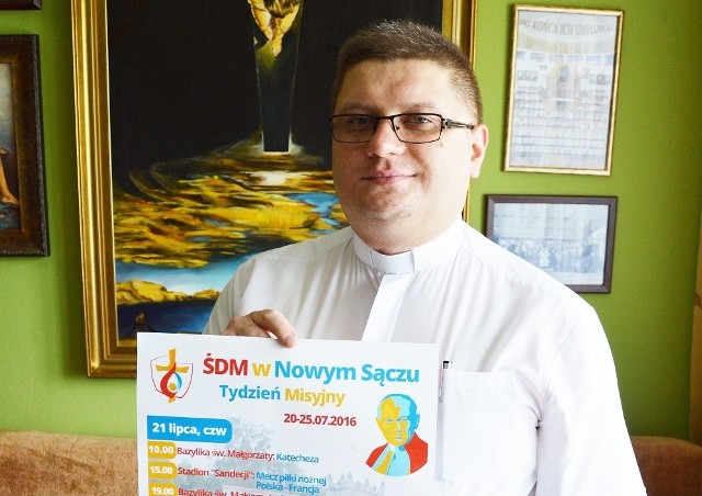 Ks. Janusz Faltyn, koordynator ŚDM w Nowym Sączu zachęca wszystkich do udziału w wydarzeniach Tygodnia Misyjnego