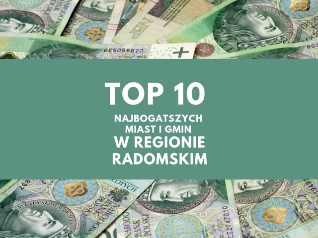 Poznaliśmy najbogatsze i najbiedniejsze gminy regionu radomskiego w 2019 roku. TOP 10 najbogatszych miast i gmin regionu radomskiego  NA KOLEJNYCH SLAJDACH>>>Magazyn „Wspólnota” opublikował kolejny już ranking zamożności polskich samorządów. Przygotowując ranking uwzględniono wyłącznie dochody własne i otrzymywane subwencje, pomijając dotacje celowe. Odjęto składki przekazywane przez samorządy w związku z subwencją równoważącą, tak zwany podatek janosikowy. Skorygowane w ten sposób dochody podzielono przez liczbę ludności każdej jednostki samorządowej.