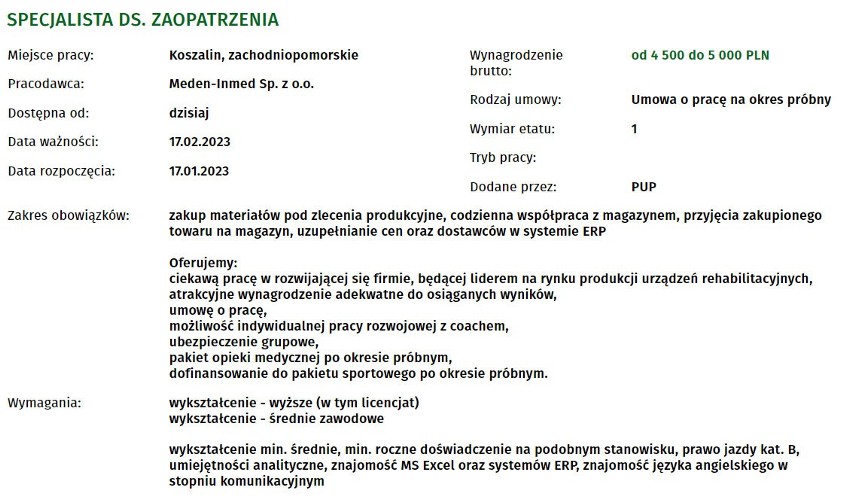 Sprawdź najnowsze oferty pracy w Koszalinie. Znajdziesz tu...