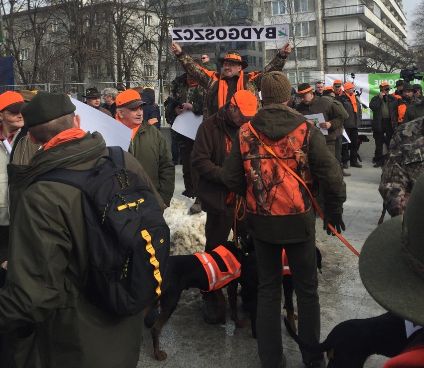 Protest myśliwych w Warszawie