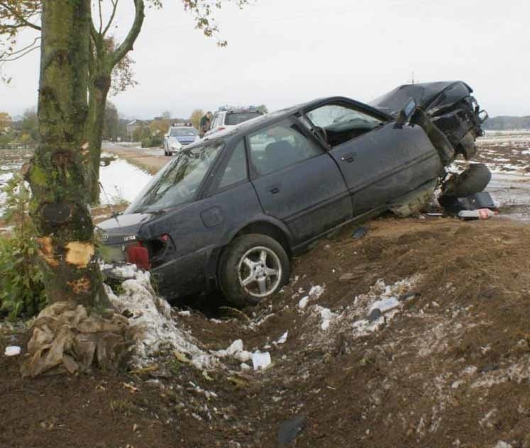 Kierowca auta trafił do szpitala.