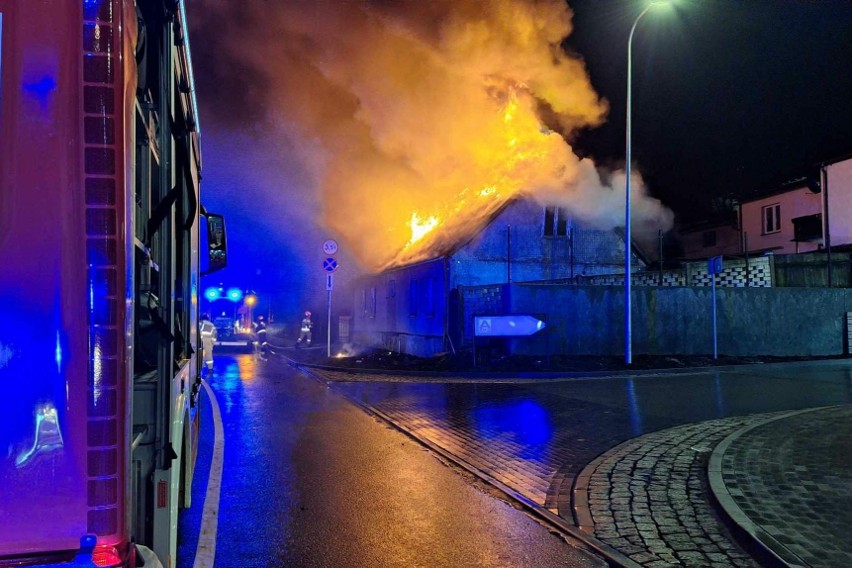 Pożar domu przy ulicy Prochowej w Chojnicach