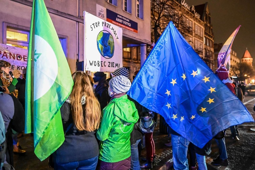 Dzień przed unijnym szczytem w Gdańsku odbył się protest...
