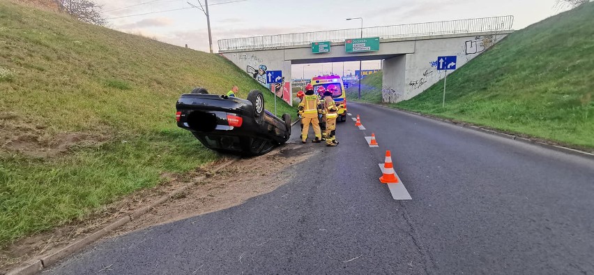 Wypadek na ul. Rejewskiego w Bydgoszczy.