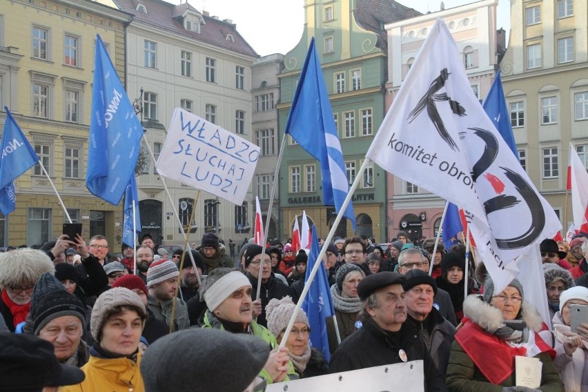 Protest KOD we Wrocławiu, 17.12.2016